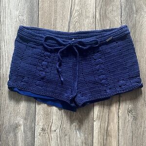 Element Navy Crochet Athletic Shorts
